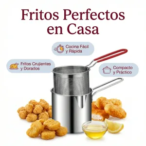 FREIDORA CON CANASTA DE ACERO INOXIDABLE